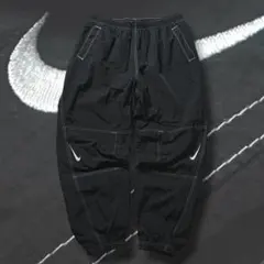 y2k NIKE WideNylonPants KneeSwoosh tech - メルカリ