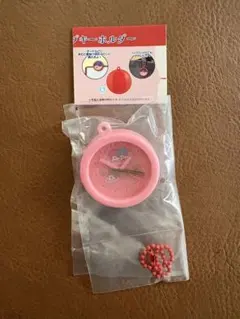 サンリオ　ガチャ　リトルツインスターズ　レトロ壁掛け時計風クリップキーホルダー