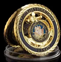 アメリカ海軍　USS DDG93 チャン＝フー　チャレンジコイン アメリカ海軍 USS DDG93 チャン＝フー チャレンジコイン