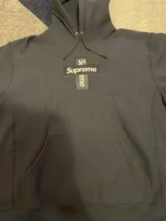 supreme cross box logo hooded sweatshirt