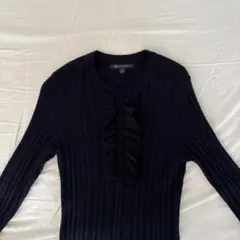 ブルックスブラザーズ ネイビー フリル付きニットセーター