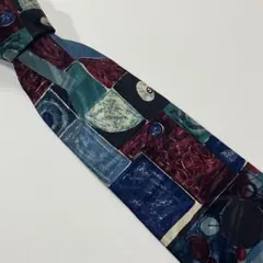 ネクタイ　アート　シルク　古着