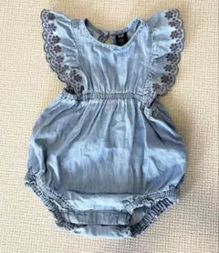 baby GAP デニム　フリル　ロンパース　6-12m 70cm