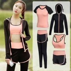 スポーツウェア レディース ５点セット トレーニングウェア マラソンウェア2