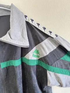 Kappa スポーツジャケット グレー グリーン　トラックジャケット