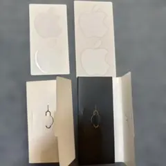 Apple iPhoneロゴステッカー2枚 SIMピン2個