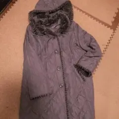 お値下げ！超暖かいフェイクファー フード付き キルティングハーフコート Ｍサイズ