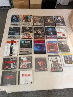 バイオハザードシリーズの攻略本とソフトのセット。