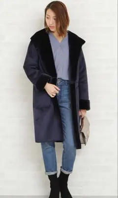 N.Natural Beauty Basic フェイクムートンコート