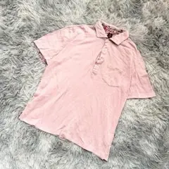 『TAKEO KIKUCHI』タケオキクチ　半袖ポロシャツ　ピンク　綿100%