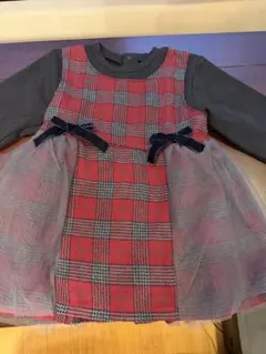 petit main チェック柄チュニック 120