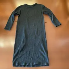 ZARA ダークグリーン ニットワンピース M