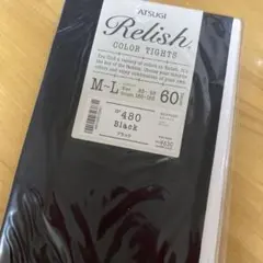 【ATSUGI Relish ブラックタイツ M-L 60デニール】