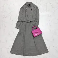 美品✨ZARA ザラ フレアワンピース グレンチェック ベルト Aライン