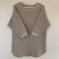 UNIQLO ワッフル　　七分袖　　ベージュ