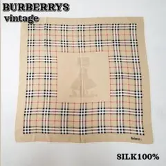 レアBURBERRYS☆バーバリーノバチェック柄シルク100%大判スカーフ