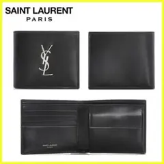 【新品・在庫処分】SAINT LAURENT 二つ折り財布 ブラックのサムネイル