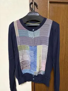 Paul Smith BLACK 紺カーディガン マルチストライプのサムネイル