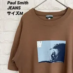 Paul Smith JEANS Tシャツ サーフプリントブラウン サーファーのサムネイル