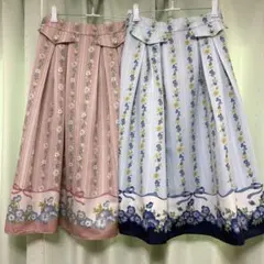 ネモフィラポピー柄スカート 2枚セット（axes femme）
