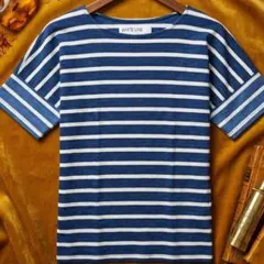 状態A ホワイトラインのボーダーシャツ