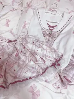 LIZLISA Sewing Bear柄　セットアップ ホワイト