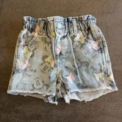 ミニーマウス柄デニムショートパンツ