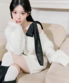 フワフワケーブルニットワンピ　OLIVE des OLIVE