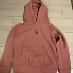 ポロ刺繍入りピンクパーカー　ラルフローレン　6歳