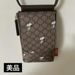 『美品』PEANUTS スヌーピー スマホショルダーバッグ