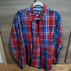 TOMMY HILFIGER 長袖チェックシャツ Mサイズ
