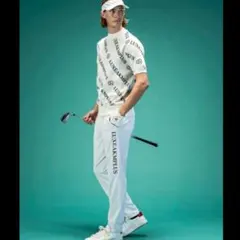 【新品】LUXEAKMPLUS サイドロゴストレッチロングパンツ XLサイズ