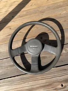 値下げ❗️SUZUKI ジムニーJA11純正ステアリングホイール 3本スポーク