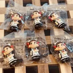 不二家　ミニミニペコちゃん　メイドペコちゃん　マスコット6個セットのサムネイル