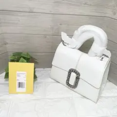 【新品・未使用】 MARC JACOBS ホワイトハンドバッグ ミニ