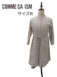 COMME CA ISM　コムサイズム チェック柄シャツワンピース