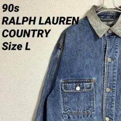 Ralph Lauren Country 希少タグ カバーオール デニム生地 - メルカリ