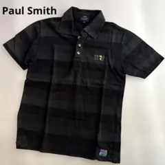 Paul Smith☆ゴルフウェア　ブラック ボーダー　半袖ポロシャツ　Mサイズ