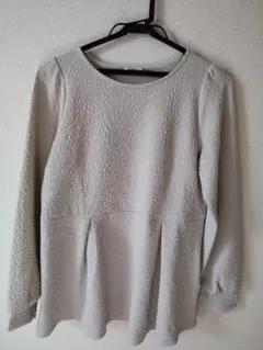 Honeys グラシア　ペプラム　パフスリーブ　長袖　トップス M