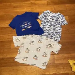 キッズ 半袖Tシャツ 3枚セット サメ柄 130-140cm