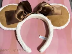 ミニー　耳カチューシャ ブラウンリボン