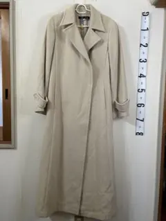 ミッシェルクラン ロングコート ベージュ 長袖 アンゴラ ウール 毛 レディース