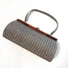 着物　和装　バッグ　縞　しま模様　ハンドバッグ  クラッチバッグ　2WAY