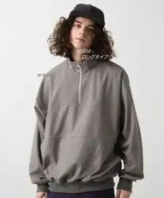 【HARE】ハイネックハーフZIPプルオーバー ハーフジップ グレー ハレ