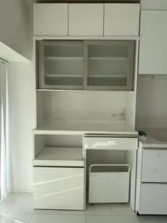 【9/17-21発送】リガーレ　キッチンボード　白　下台ハイタイプ　ニトリ ニトリ 幅120cm キッチンボード(ダストボックス付き リガーレ