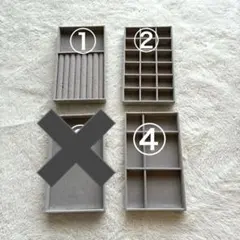 【良品✨】アクセサリー　ベロアケース　ライトグレー