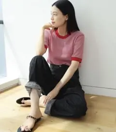 【BEAMS BOY】Healthknit 別注ワッフルボーダーTシャツ