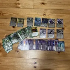 バトスピ　緑&紫　カードセット
