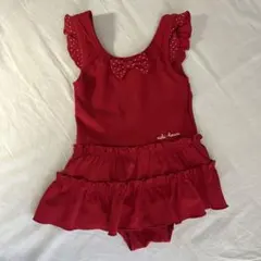 ミキハウス 赤い水着 フリル付き　90 スイムウェア