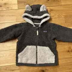 patagonia フリースジャケット 2T グレー　耳　フード